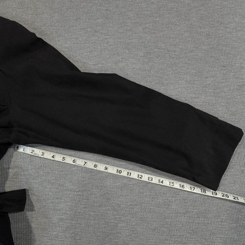 London Fog Trench Coat Womens Sz 14 Double Breasted Black Removable Warmer Lined - Picture 13 of 16